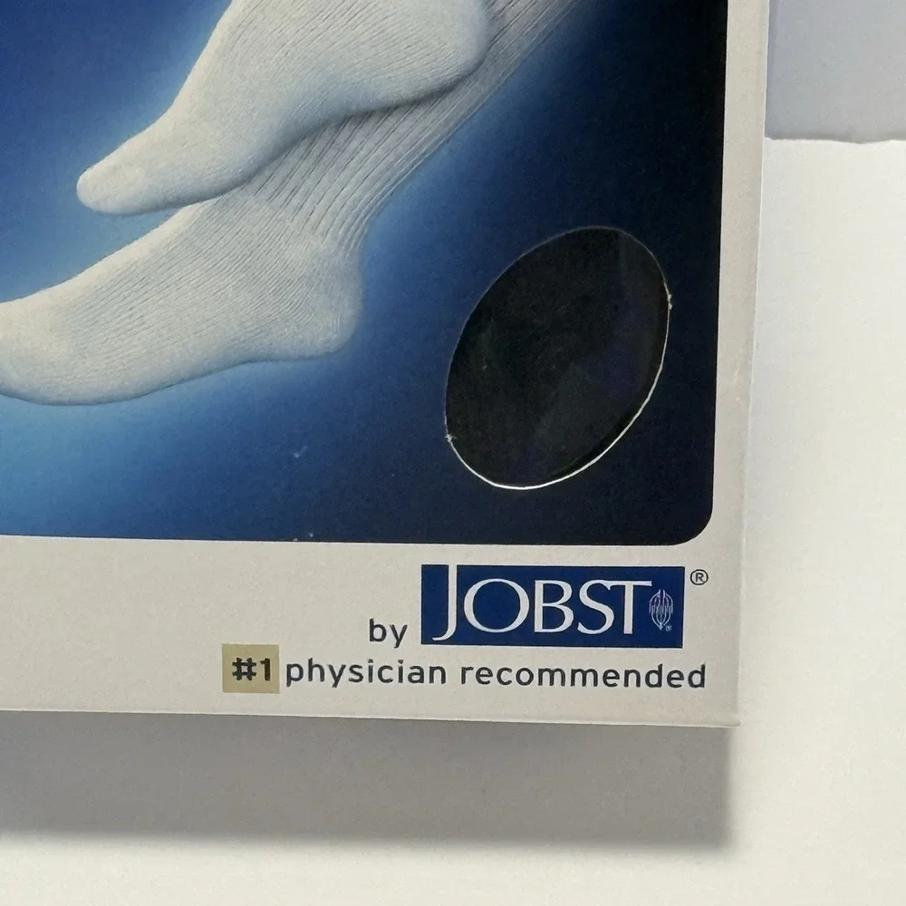 SensiFoot Jobst Diabetic Sock Color Black Knee Style Medium Size